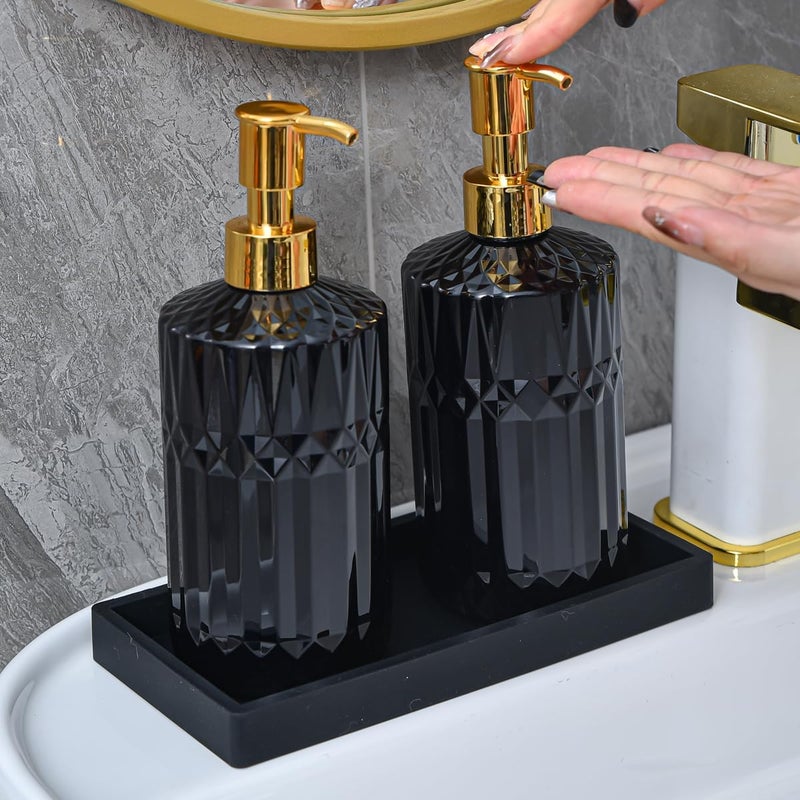 BasedFloor 2PCS 7.87” L x 3.93” W Silicone Soap Dispenser Trays, countertop Tray for Kitchen Counter, Toilet, Small Black Tray for Scrubber, Lotion Bottles, Perfume, Jewelry, Candle, Key Trinket Ring-Black - Image 5